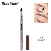 music flower microblading eyebrow pencil fork tip waterproof gray brown color eyebrow tattoo pen women makeup sobrancelha tslm2