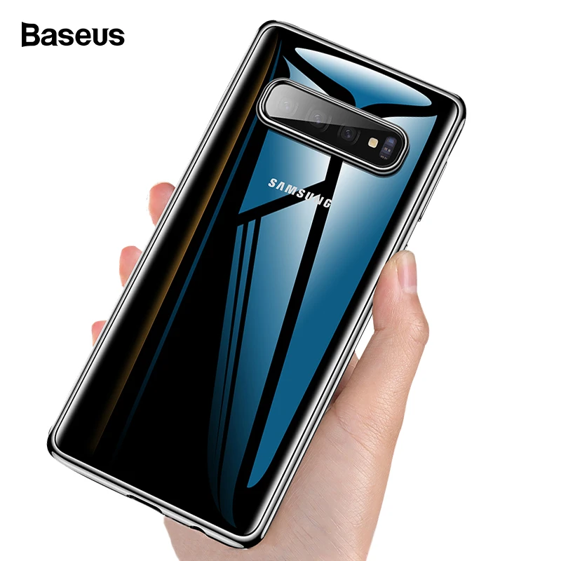 Чехол Baseus для samsung Galaxy S10 Plus, ультра тонкий прозрачный мягкий ТПУ силиконовый чехол на заднюю панель для samsung S10 S10Plus, чехлы