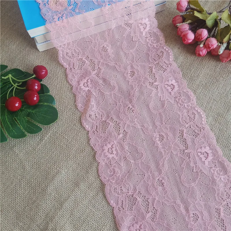 

Width 18.5cm Soft Elastic Lace nylon Lace Accessories for DIY Dress Skirt Extend Decoration