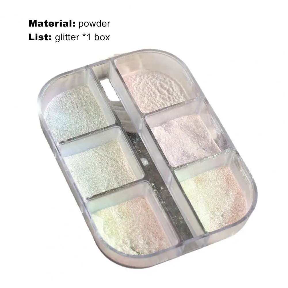 

Nail Mirror Powder Shiny Ice Penetration Lightweight Sparkly Aurora Nail Glitter Powders for Beauty