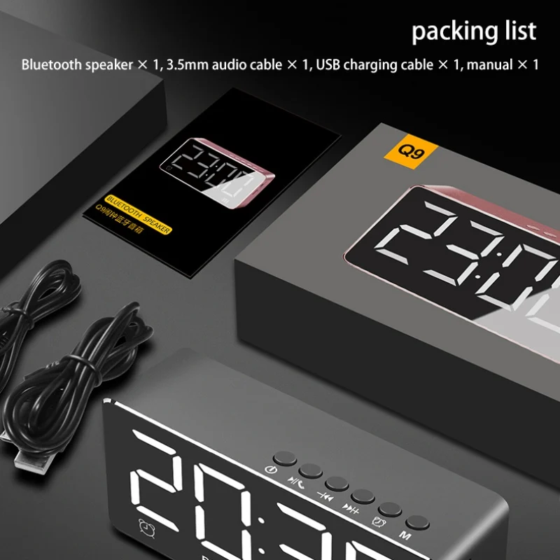 Портативный Bluetooth динамик беспроводной стерео музыкальный саундбокс сабвуфер со