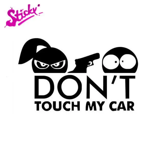 

STICKY Funny Car Sticker For Warning Do Not Touch My Car Reflective Vinyl Car Body Window Sticker Cover Scratches Waterproof