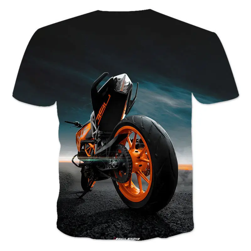 

Motorcycle Streetwear 2021 Summer New Locomotive Pattern Male Casual Clothes T-Shirt Men Casual Style O-Neck Polyester Tops