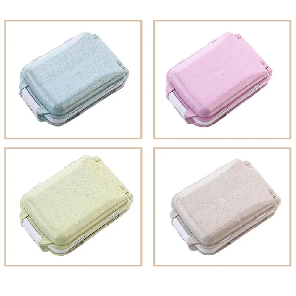 Joylife маленький ручной для путешествий пшеничной соломы таблетница хранилище