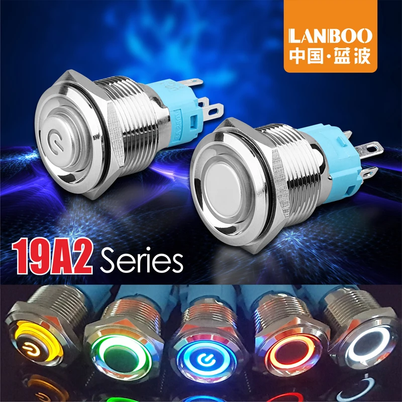 LANBOO 19 мм плоская головка мгновенный или самоблокирующийся металлический