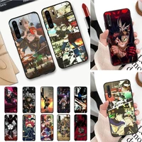 manga anime black clover phone case for huawei p30 plus p8 lite p9 lite back coque for psmart p20 pro p10 lite