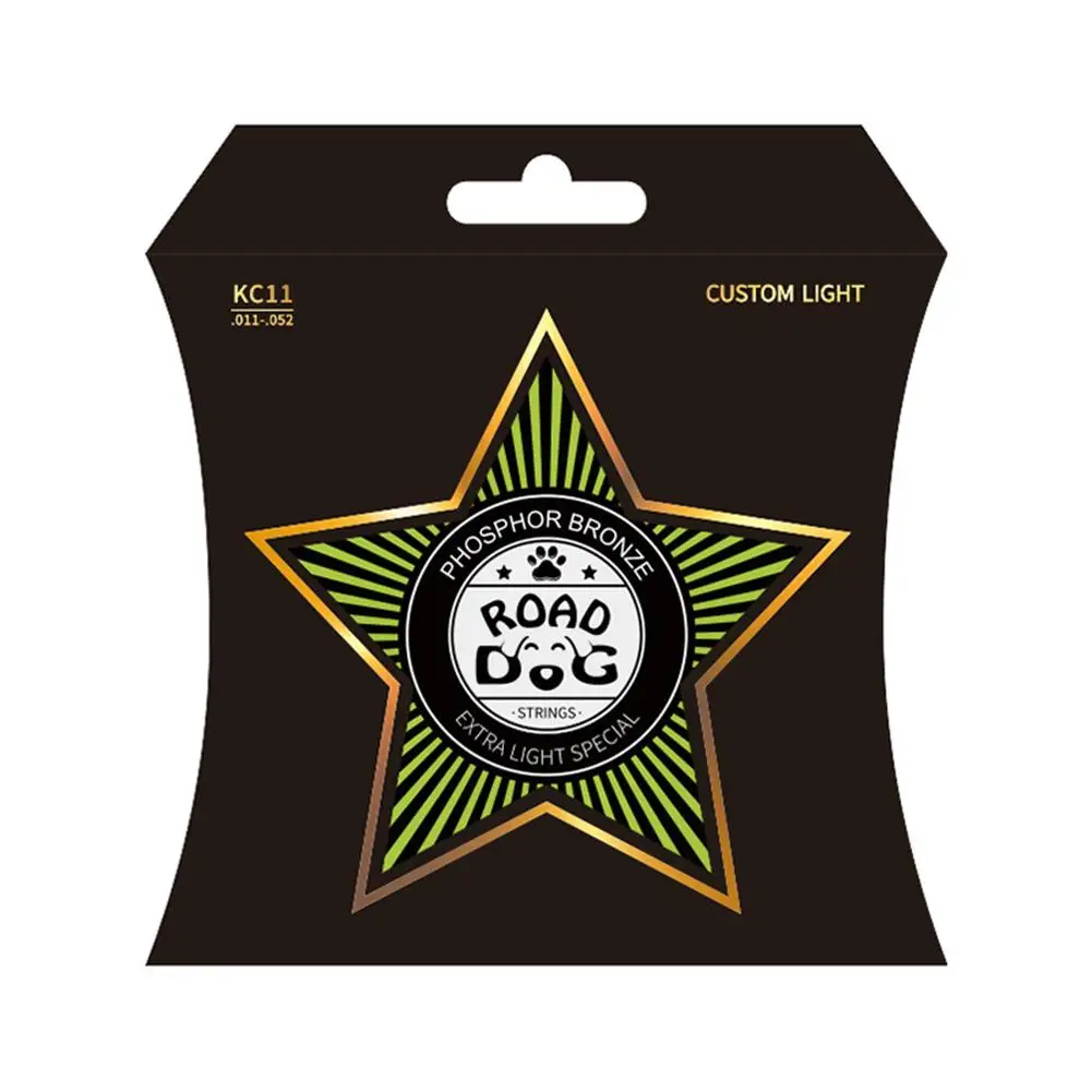 

6pcs/set Metal Folk Acoustic Guitar Strings General-purpose Coated Anti-rust Phosphor Bronze Strings