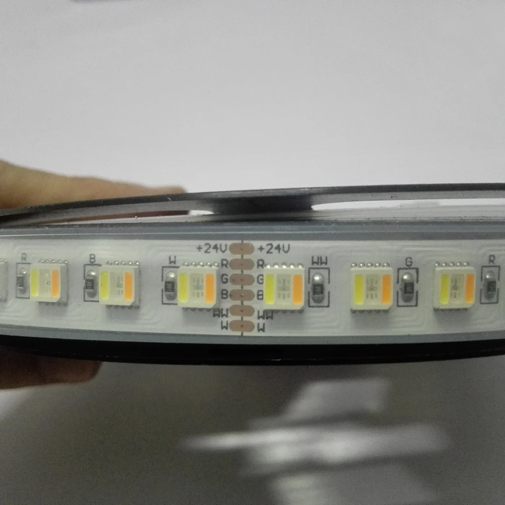 New Arrivals RGB+CCT LED Strip 5050 96 led/Meter 24V/5 in 1 Chips CW+RGB+WW Flexible Dual White Light adjustable RGB Led Stripe | Освещение