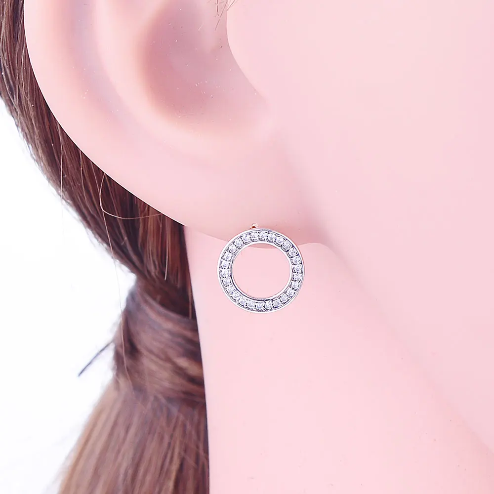 Оптовая продажа цена навсегда серьги гвоздики с прозрачными камнями