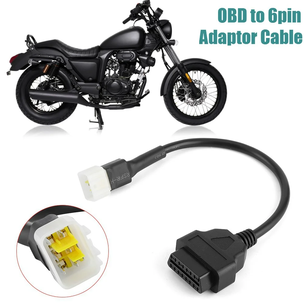 

Диагностический кабель OBD для 6-контактного разъема для обнаружения неисправностей DELPHI, подходит для мотоцикла DELPHI