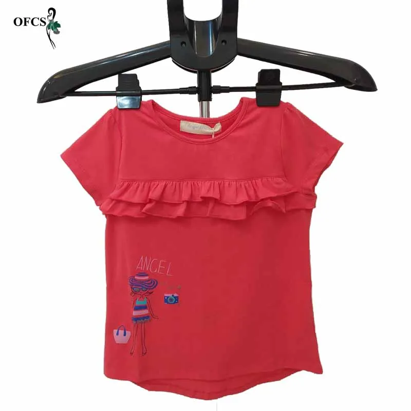 Футболки для новорожденных девочек летние хлопковые топы с героями мультфильмов