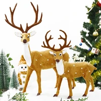 1pc christmas xmas elk doll plush simulation deer reindeer for home christmas festival party new year kids gifts props ornaments