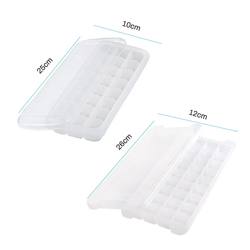 

24/36 Grid Silicone Ice Tray Silicon molds with Lid DIY Ice Cube Mold Square Ice Cream Maker Kitchen Bar Accessories Mould