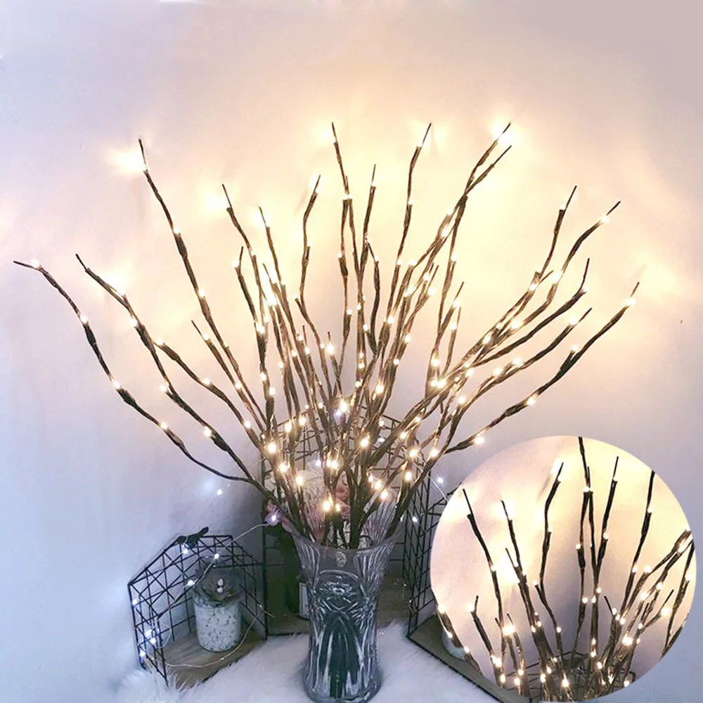 Рождественское украшение дерево ветка светильник 20 светодиодов струнный s стол
