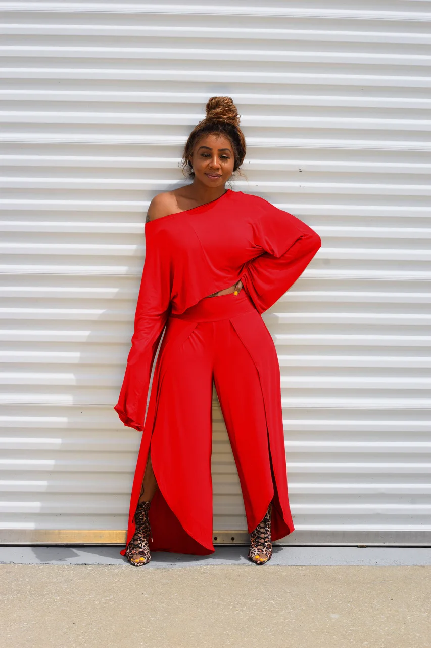 Зимний весенний женский спортивный костюм с круглым вырезом и длинным рукавом