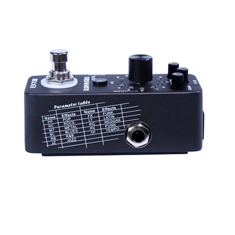 

Mooer Micro Drummer Compact Digital Drum Machine 121 Drumbeats Tap Tempo Functionality Black