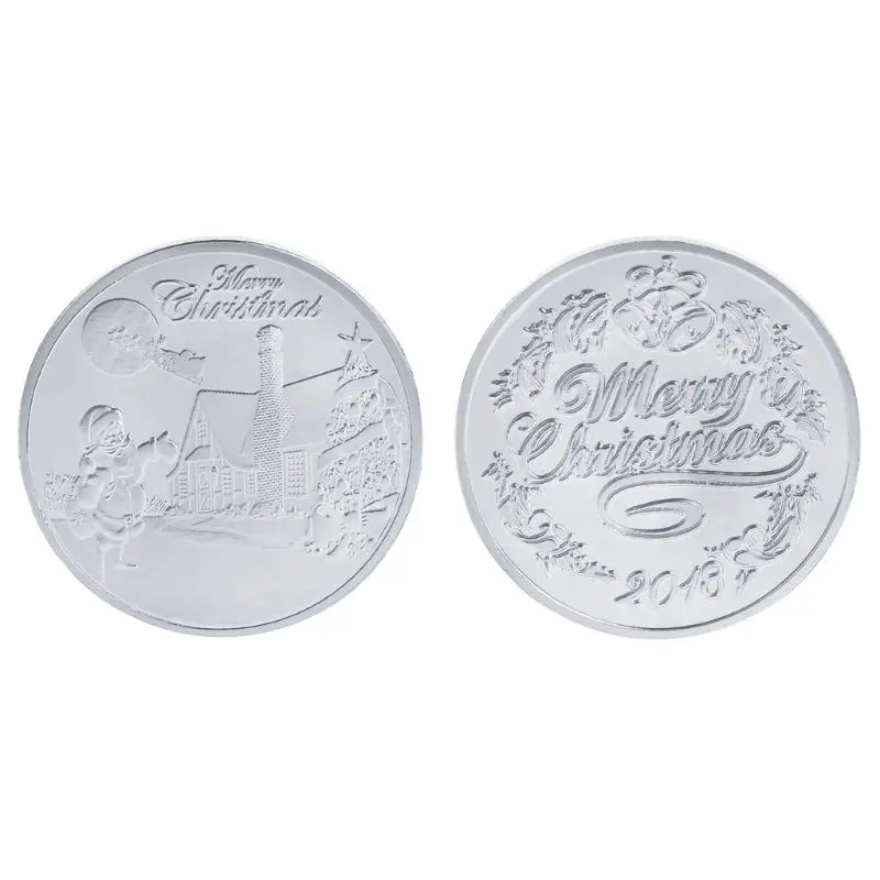 2018 памятная монета с Рождеством сувенир подарки художественная коллекция