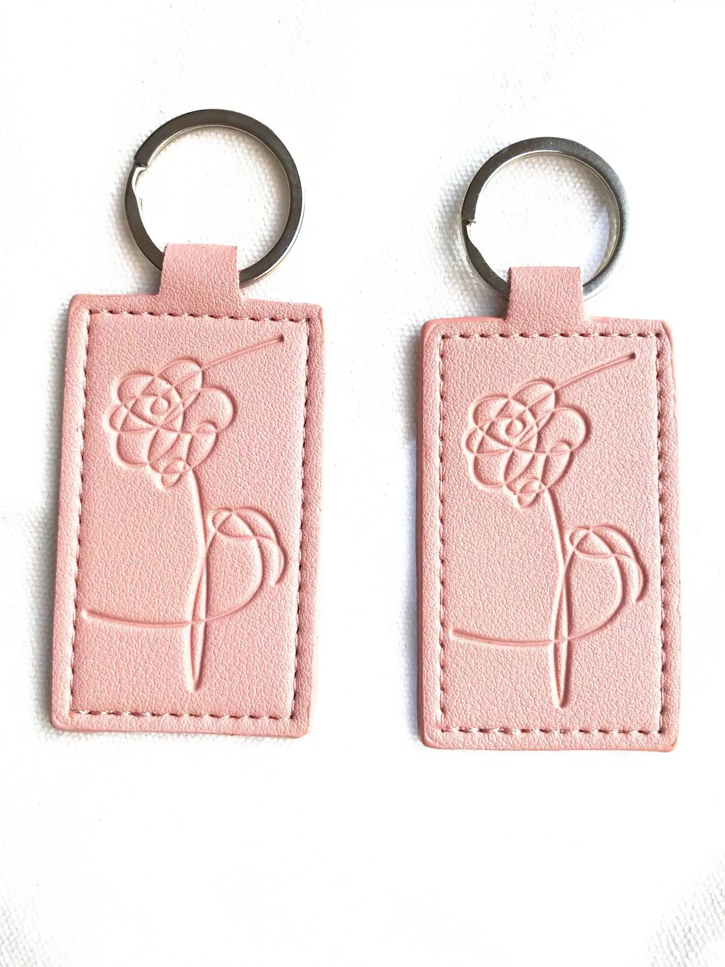 

Leather Cute Girl Keyringn Accessories Gift New Keychain Korea Unicef Love Myself Peripheral Key Chain