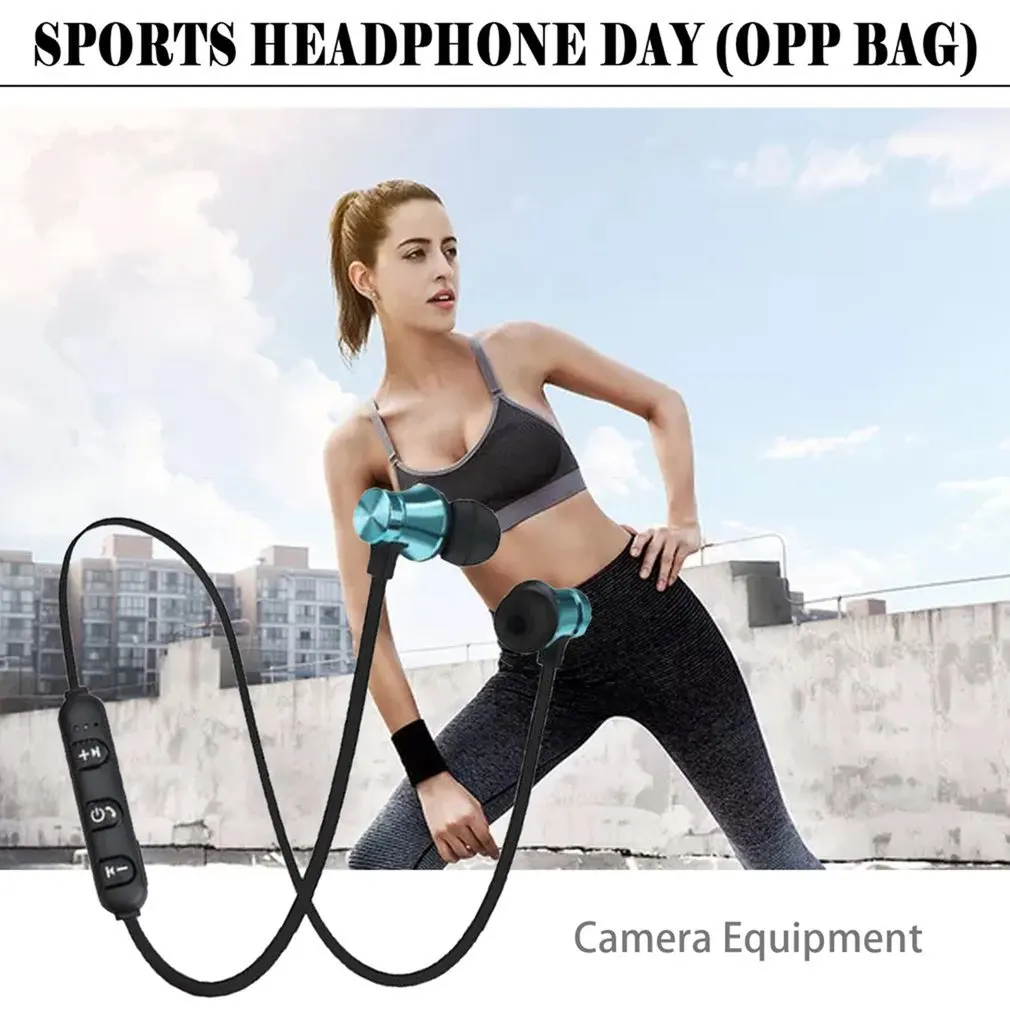 

NEW Magnetic Bluetooth-compatible 4.2 Earphone Sport Running Wireless Neckband Headset Headphone with Mic Stereo Music