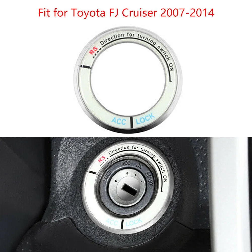 

Frame Ignition Switch Trim Silver Start Button Aluminum Car Cover Decor
