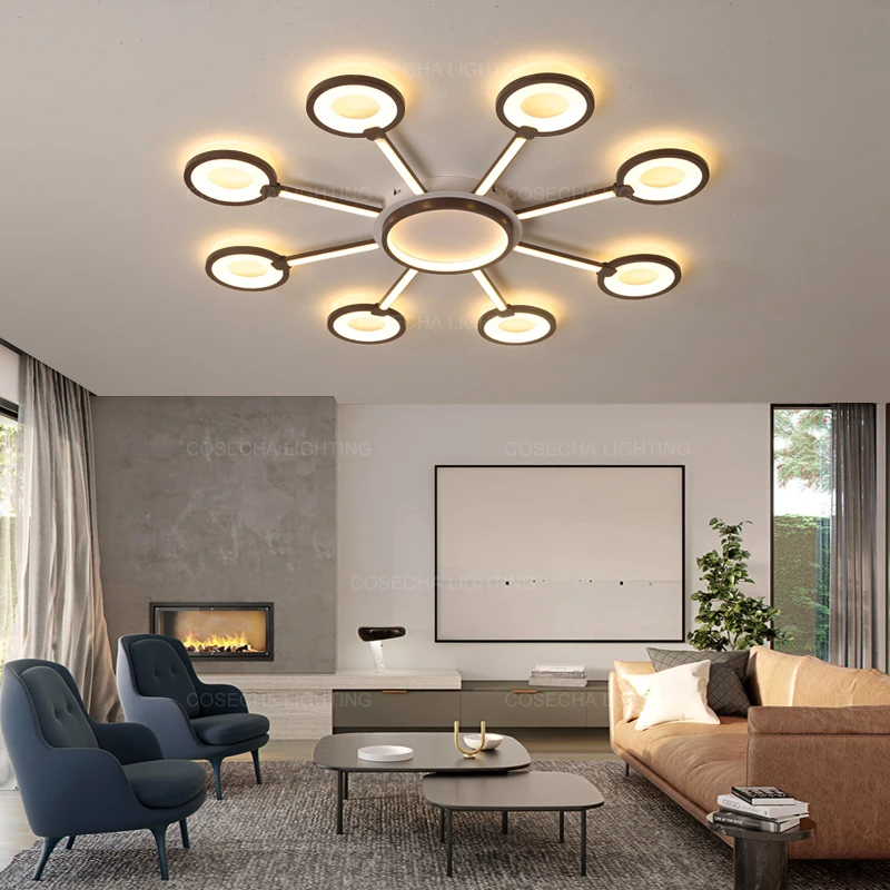 Светодиодный потолочный светильник для спальни гостиной регулируемое кольцо на