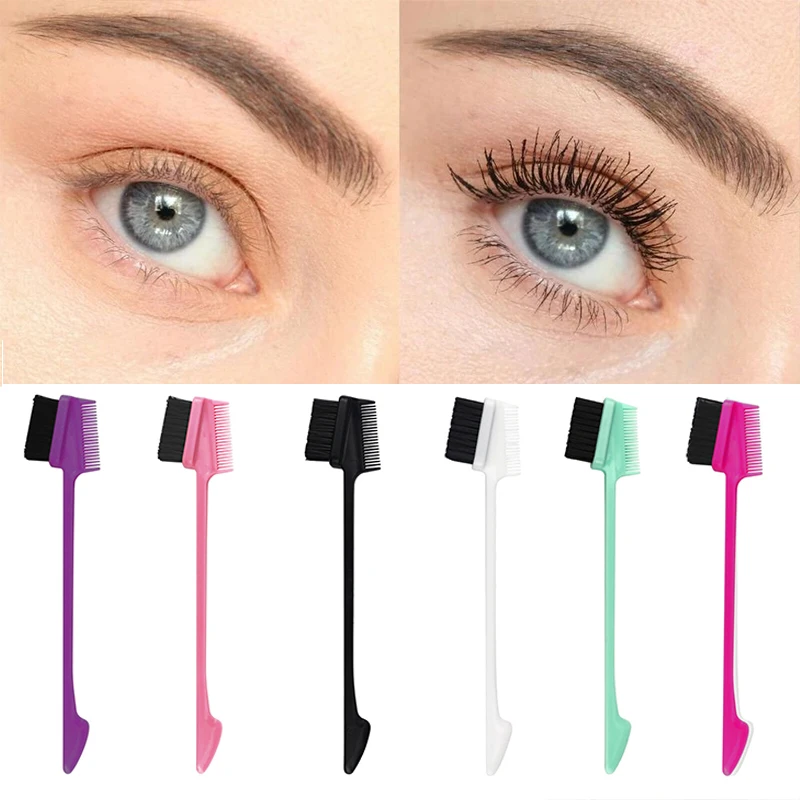Трехсторонняя щетка для бровей измельченная волос расческа щетки краски уход за