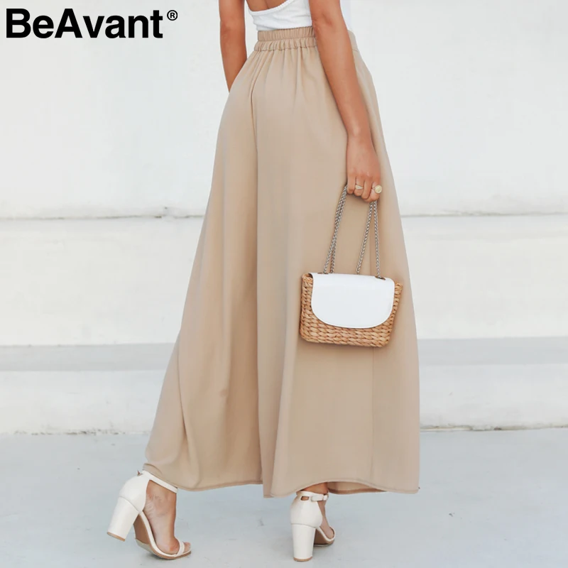 BeAvant свободные летние повседневные штаны для женщин 2019 высокая талия широкие