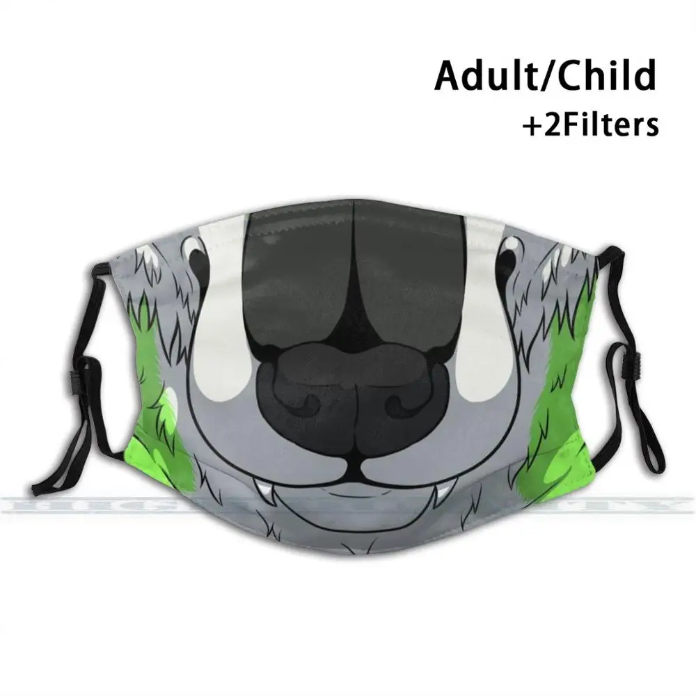 

Wolf Snoot ~ ( Jox ) Custom Design For Adult Kids Anti Dust Filter Diy Cute Print Washable Mask Wolf Snoot Cute