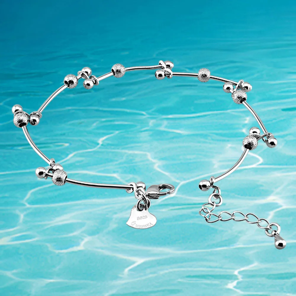 Браслет из стерлингового серебра 925 пробы Корейская версия матовый браслет