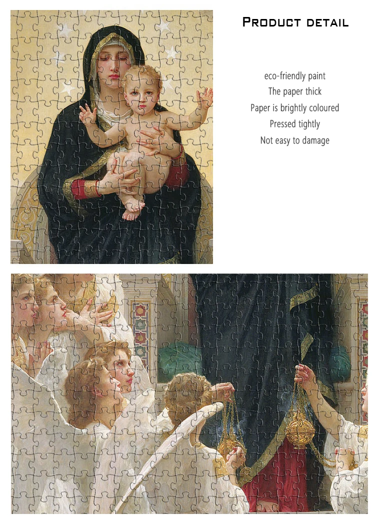 Дева с ангелами 1000 Сделай Сам Пазлы для взрослых снятие стресса искусственная