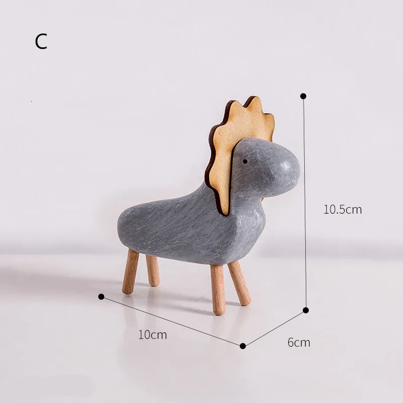 Living Room Decor Nordic Style Decoration Animal Figurines Cartoon Ornaments