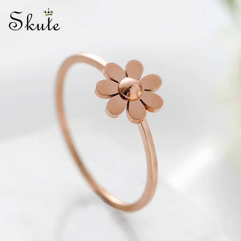 Женское кольцо для влюбленных Skute из нержавеющей стали 316L розовое золото|Кольца| |