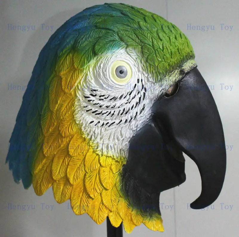 

Animal Mask Realistic Parrot Mask Halloween Party Full Head For Adult