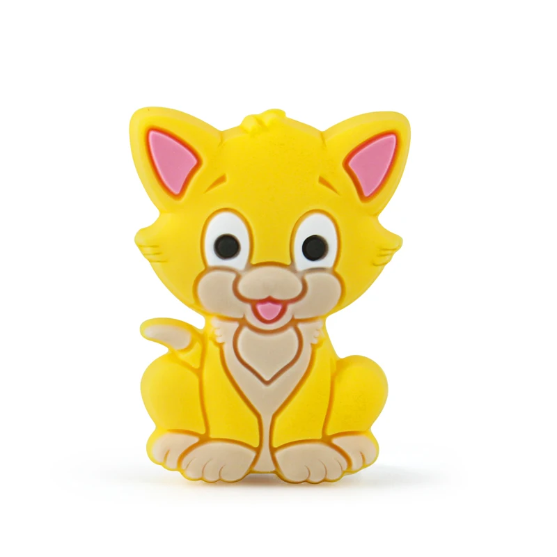 Yellow Keep& Grow, 10 шт., мини-силиконовые бусины для кошек, без бисфенола, Детские Прорезыватели для зубов, бисерное ожерелье DIY, силиконовые детские товары, игрушки для прорезывания зубов - Цвет: Yellow