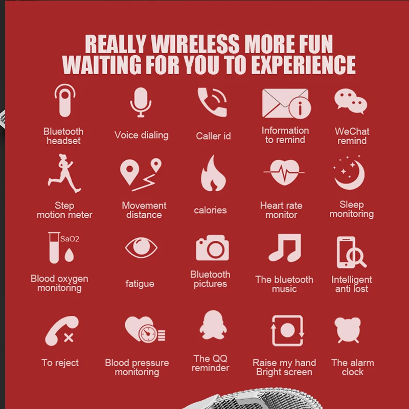 

Smart watch with Bluetooth earphones Fitness bracelet BT call Blood Oxygen Heart Rate Tracker music Wristband for xiaomi huawei