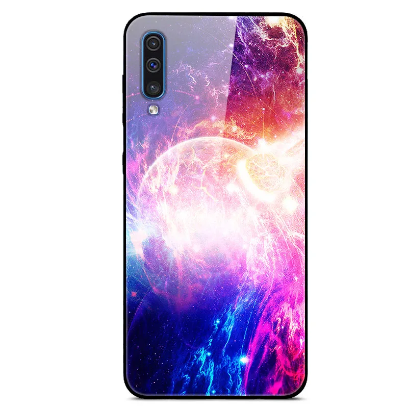 d21 Для samsung Galaxy A50 чехол, стеклянная жесткая задняя крышка для samsung A30S A50S A10 A20 A30 A40 A70 чехол для телефона s бампер A 50 50S 30S - Цвет: d21