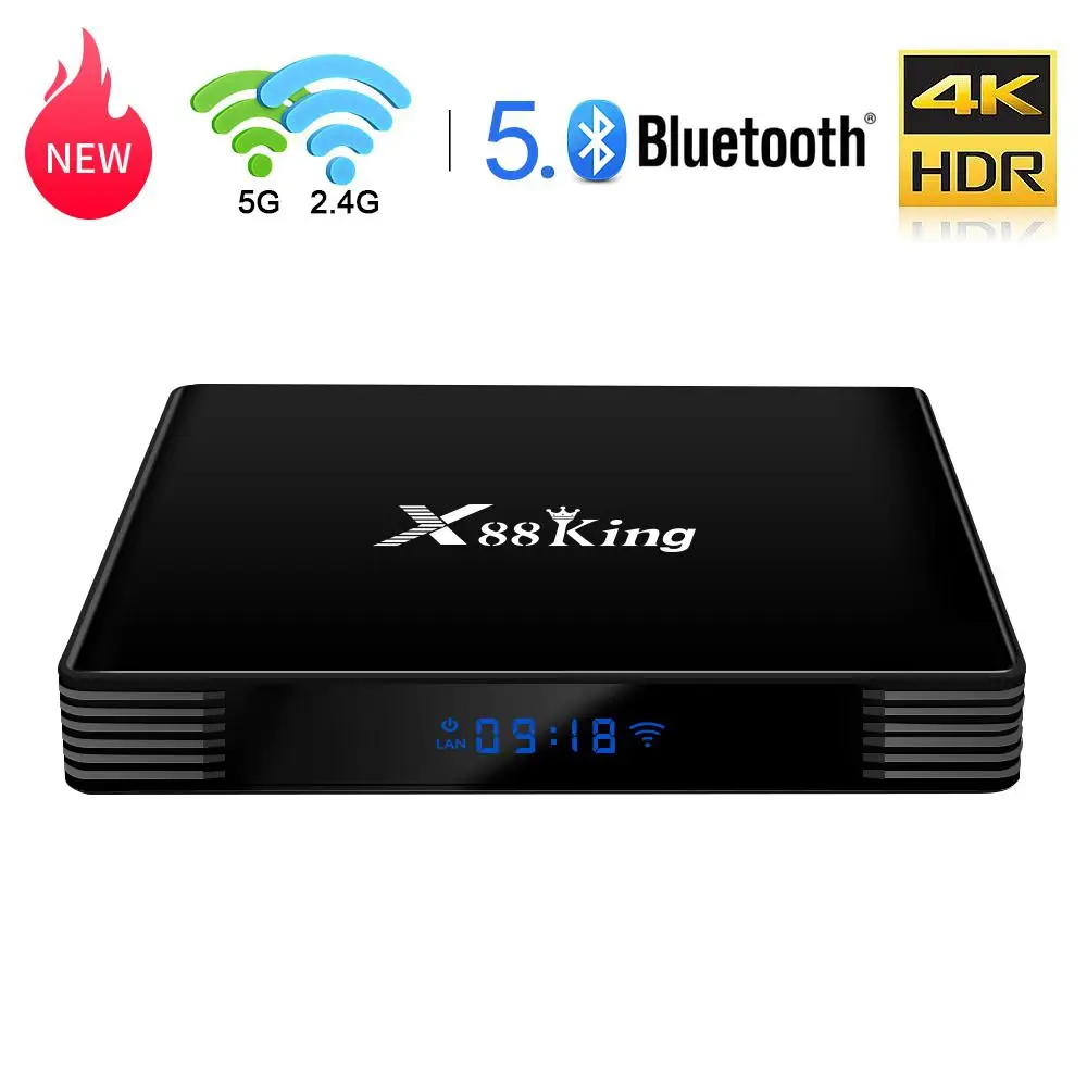 X88 King tv Box 4 Гб LPDDR4 SDRAM 128G Flash для Amlogic S922X Android 9 0 двойной WiFi BT5.0 1000M RJ45 4K медиаплеер r60 |