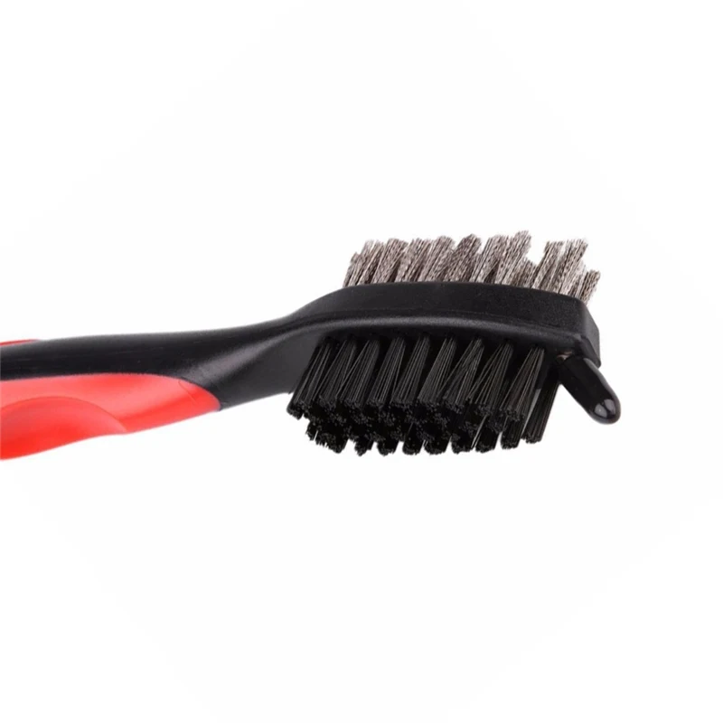 

Golf Club Cleaning Brush Double-Side With Keychain for Golf Club with Retractable Zip-line Tool