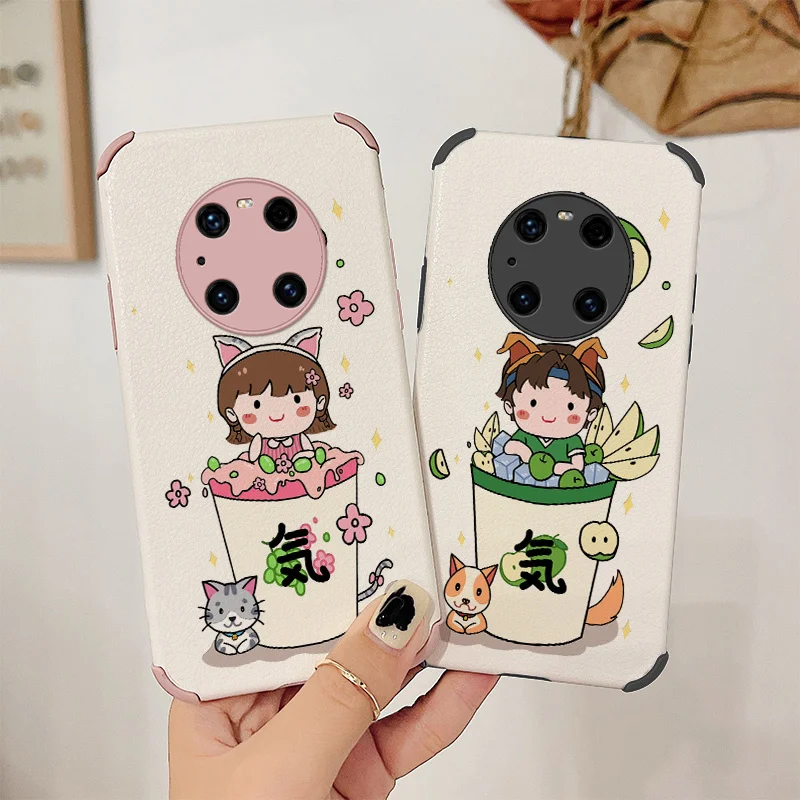 

Summer Ice Soda Phone Case For Huawei Mate 40 40Pro 40Lite Pro Lite Liquid Silicone Cover