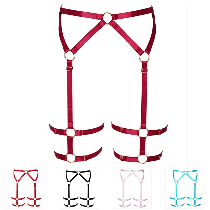 Punk Harness Garter Belt Gothic Elastic Bondage Suspenders Womans Sexy Lingerie Stocking BDSM Thigh Body Jewelry | Женская одежда