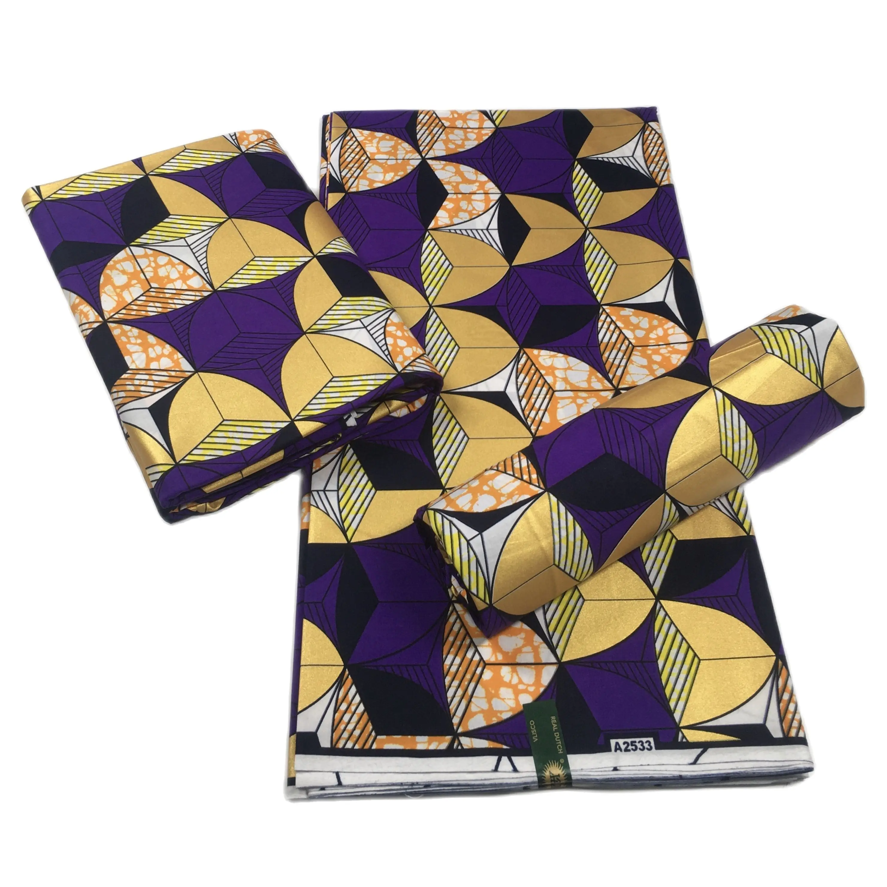 Африканский оригинальный воск Golden100 % хлопок Анкара Ткань 6 ярдов для свадебного