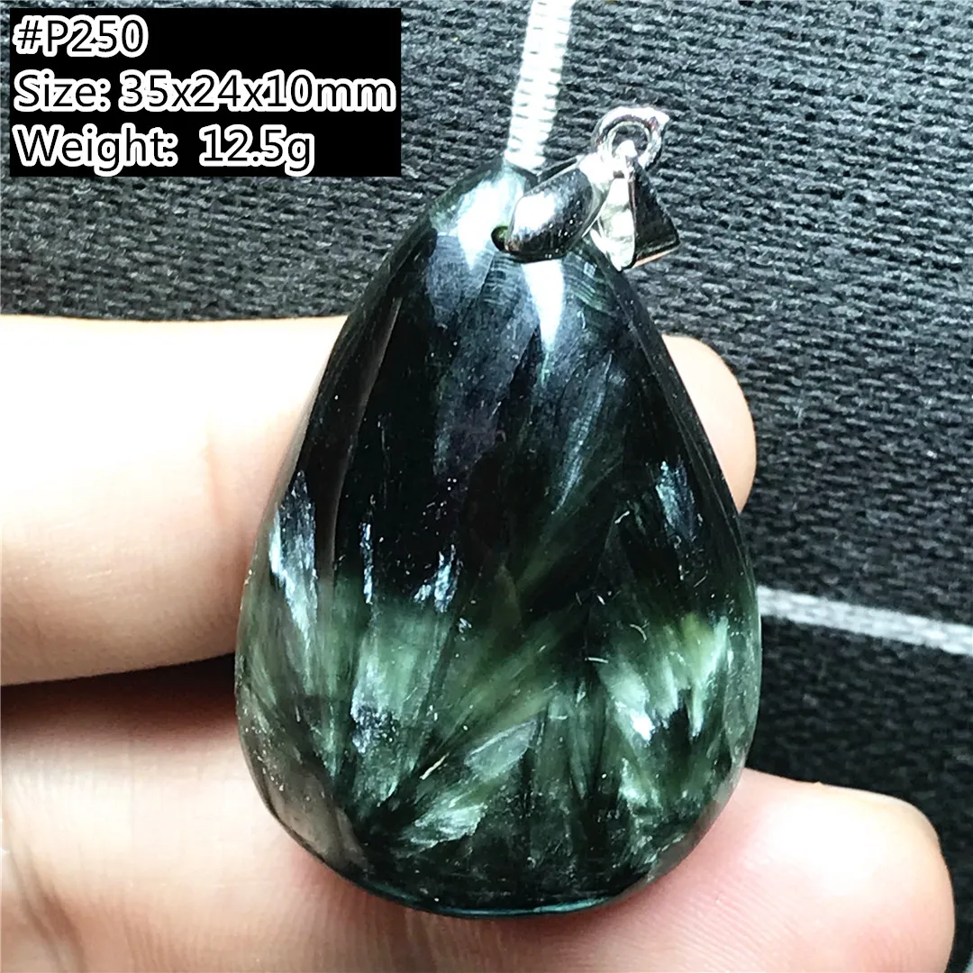 

Топ из натурального зеленого Seraphinite каменные подвесные украшения для женщин и мужчин, исцеление Лаки с украшением в виде кристаллов 35x24x10 мм ...