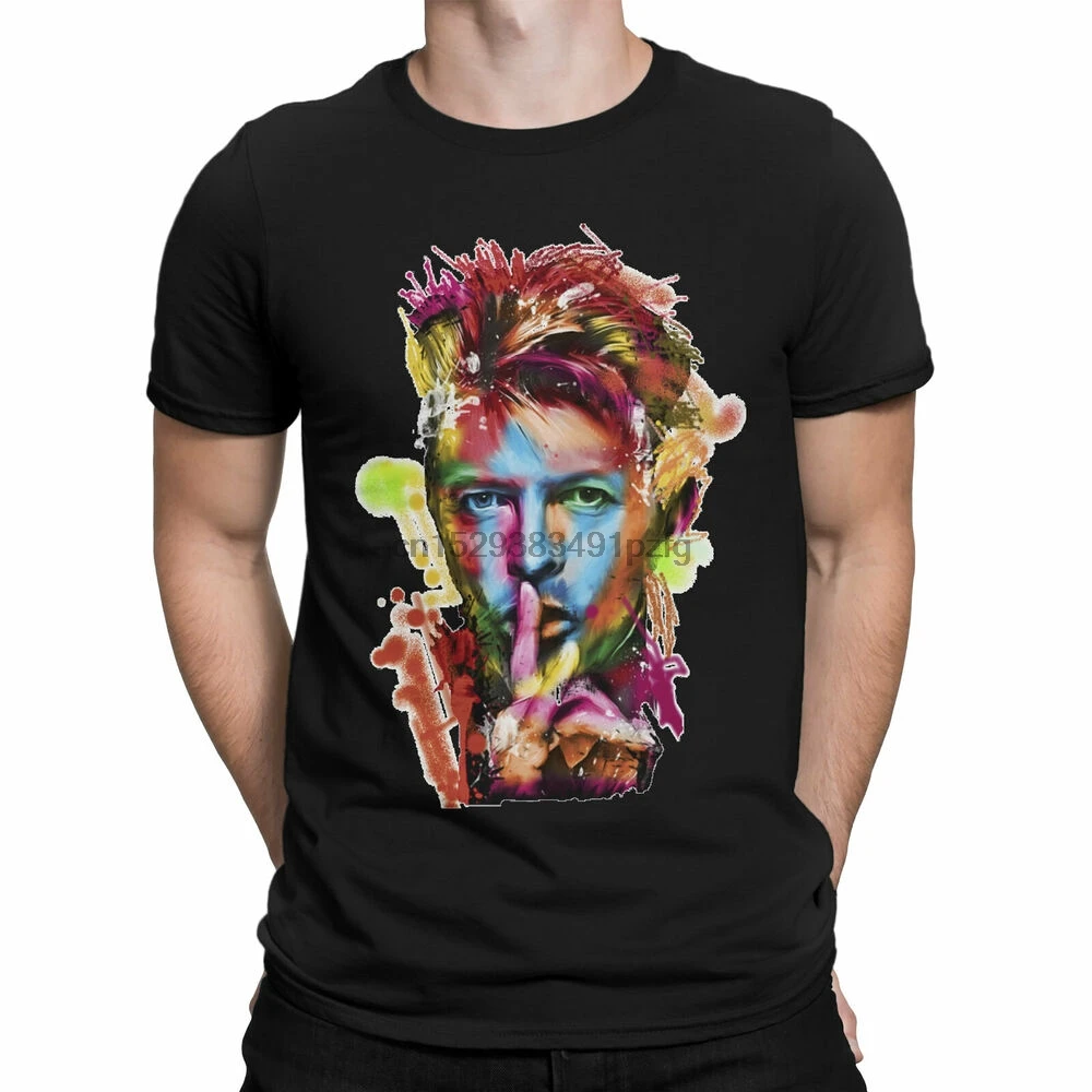 David Bowie цветная футболка модные коллаж для мужчин 100% хлопок|Мужские футболки| |