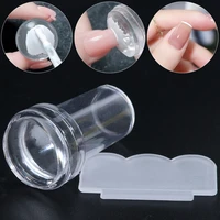 nail art template print silicone stamping plate nail stamper set jelly head with scraper tools manicure accessories