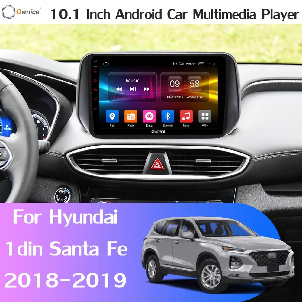 1 din 360 ° камера Android 9,0 4+ 64G gps радио CarPlay DSP SPDIF Автомобильный мультимедийный плеер для hyundai Santa FE SantaFE XL