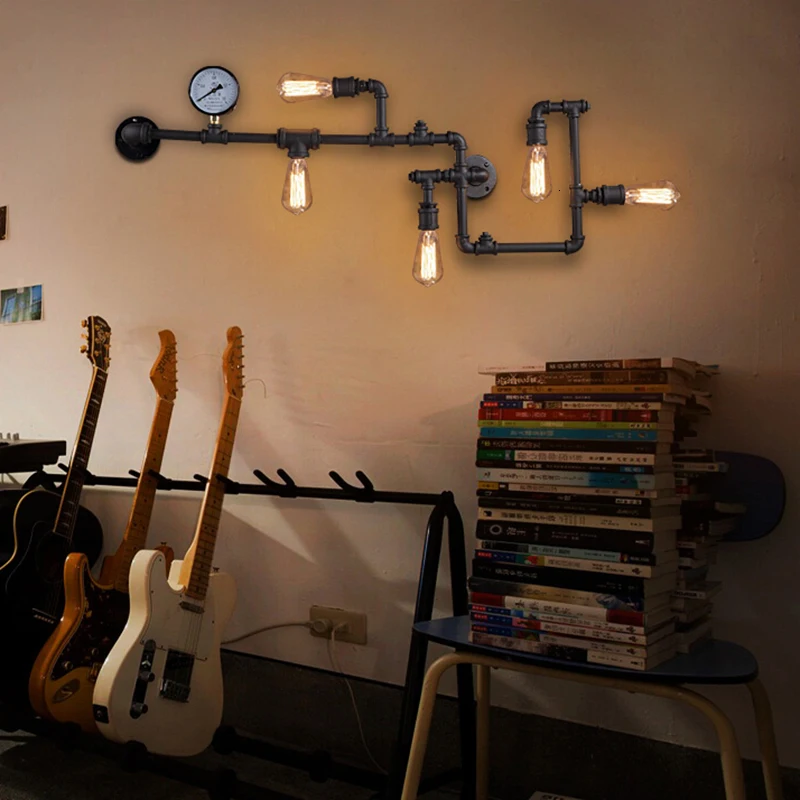 Потолочный светильник в стиле индастриал бра с железом и ржавчиной ретро