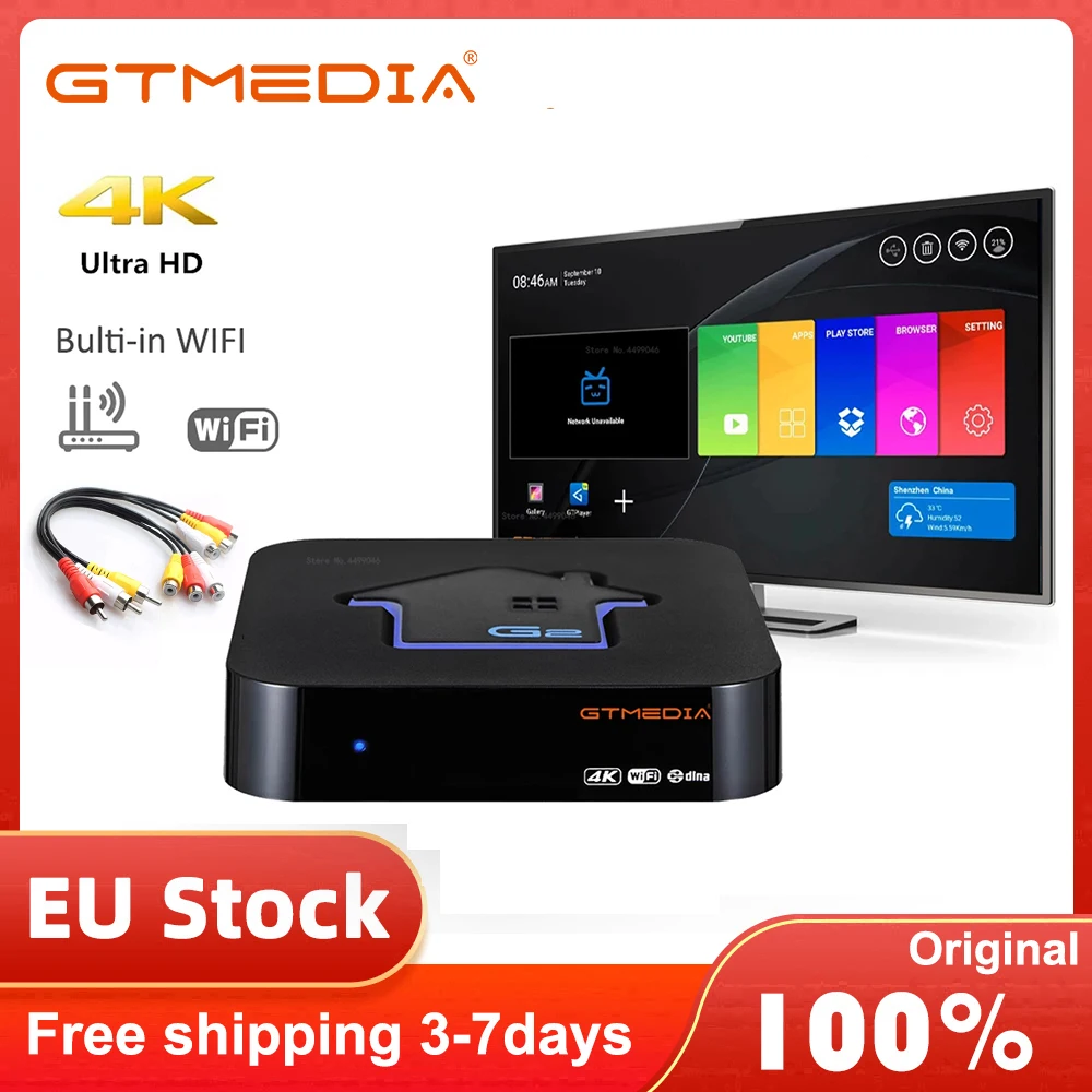 ТВ приставка GTMEDIA G2 Android 7 1 2 + 16 ГБ 4K Ultra HD Wi Fi|ТВ-приставки и медиаплееры| |
