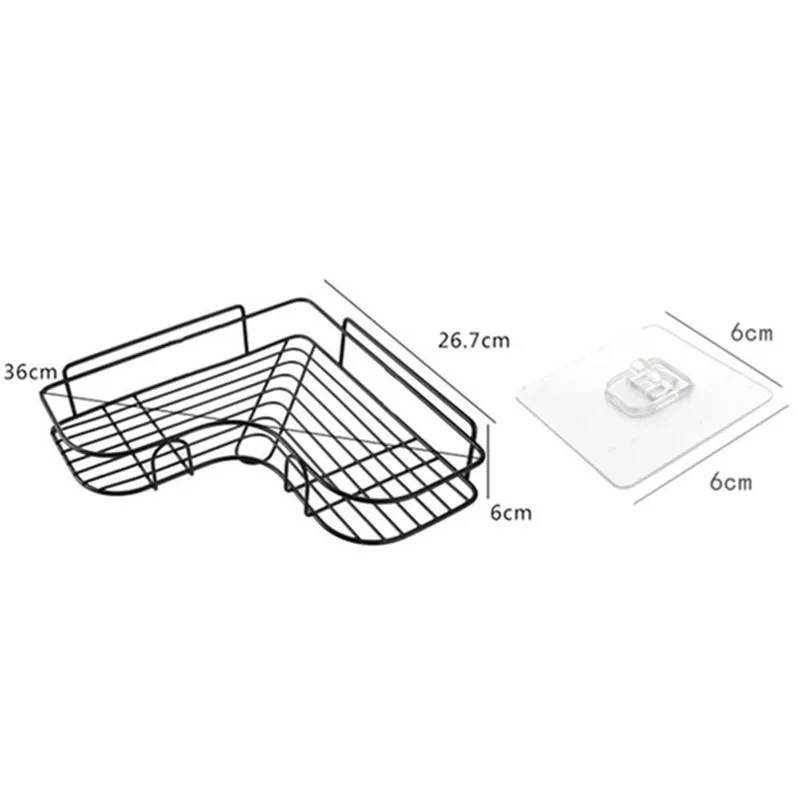 Угловой держатель для хранения в ванной и кухне органайзер треугольная полка