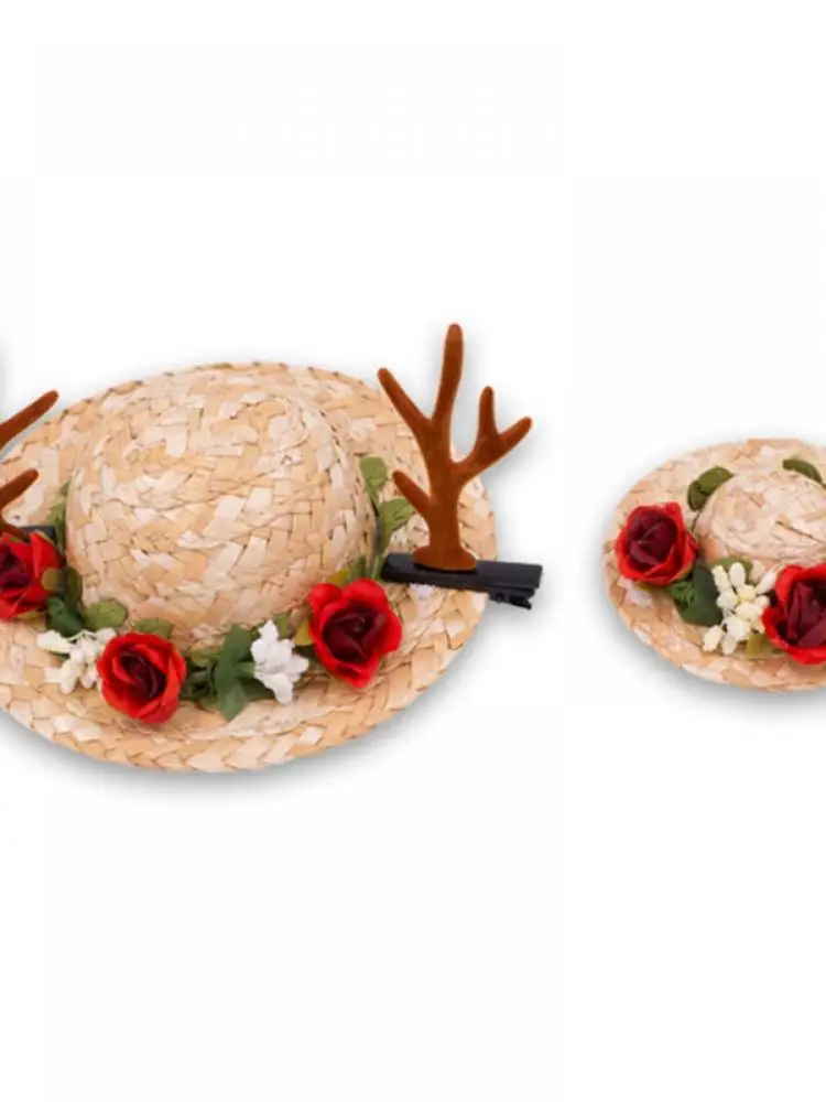 2021 ПЭТ ремень соломенная шляпа Милая собачка кошка шляпа-сомбреро Pet