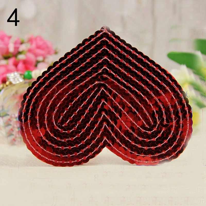 1 шт. нашивки с сердечками звездами и блестками для одежды вышитые железные